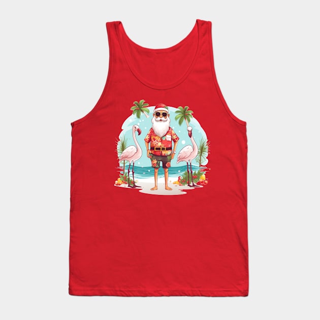 Santa Christmas in July beach Australia Tank Top by Sara-Design2